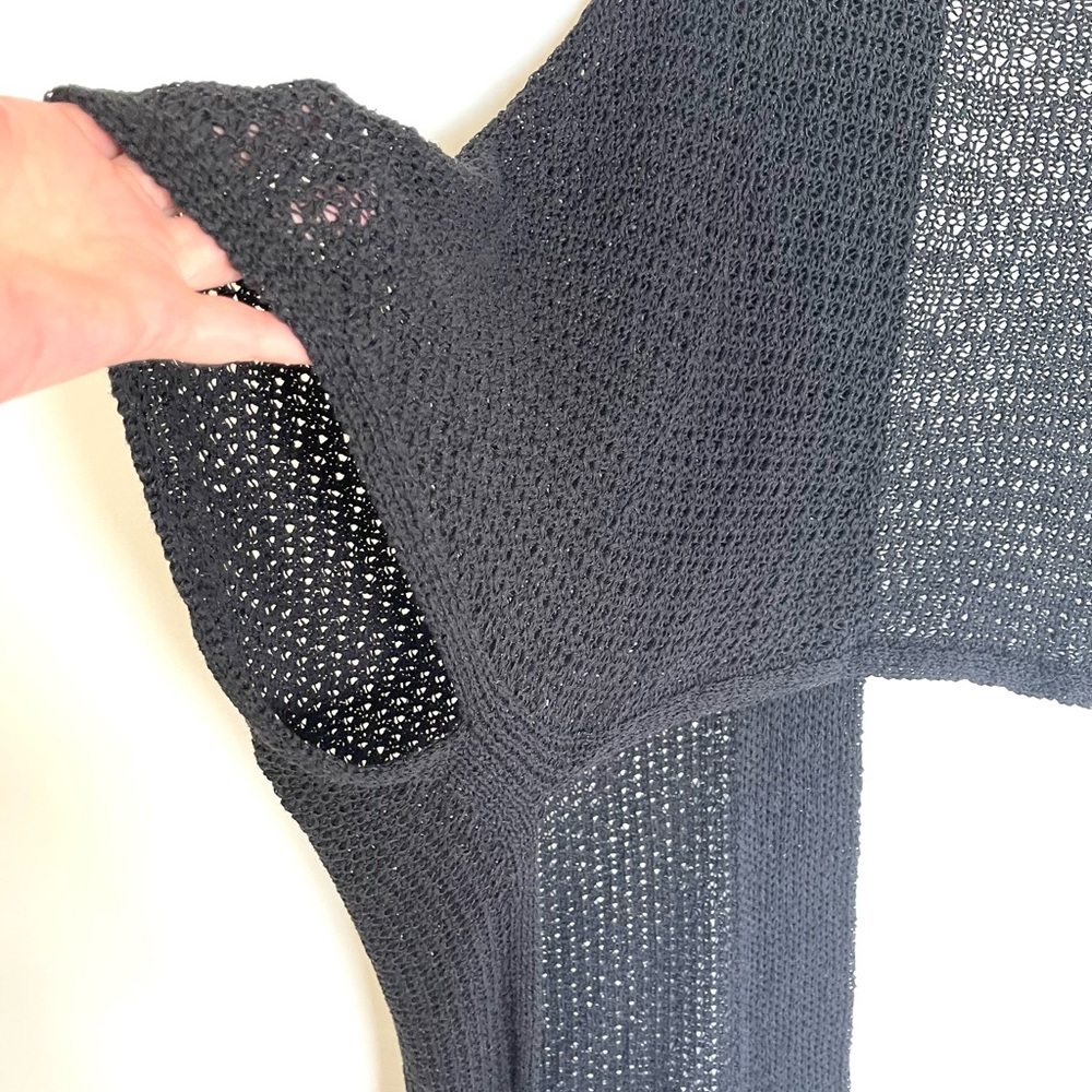 Chicos black loose knit wrap sweater - Picture 9 of 10